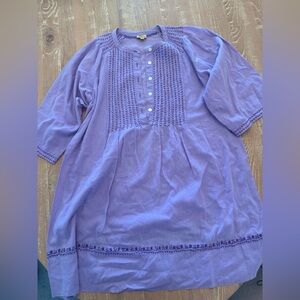 Roller Rabbit Purple Embroidered Tunic Dress